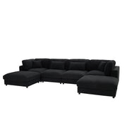Upholstered Modular Sectional & Custom Configuration And Toss Pillows