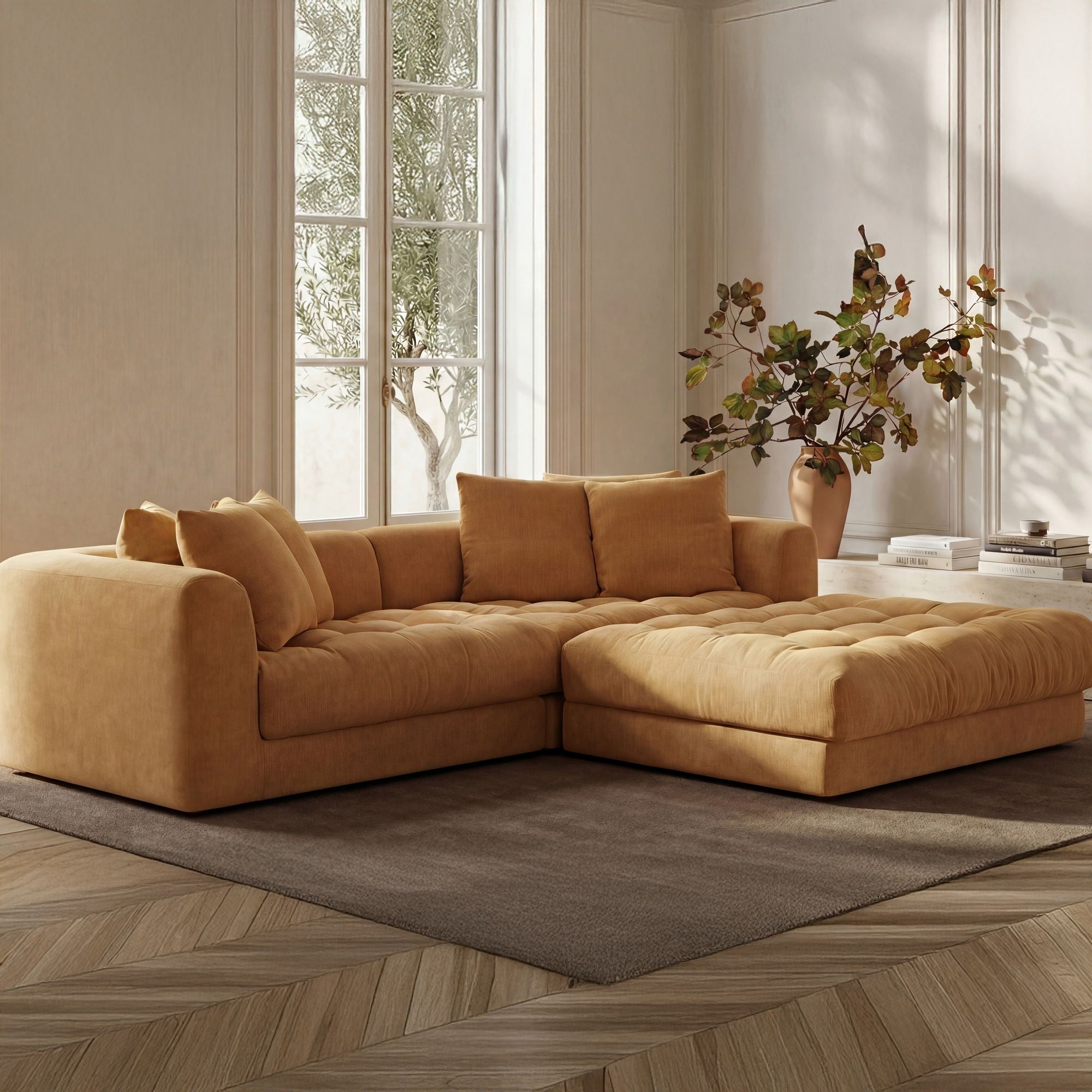 Davie - Nook Modular Sectional - Golden Yellow