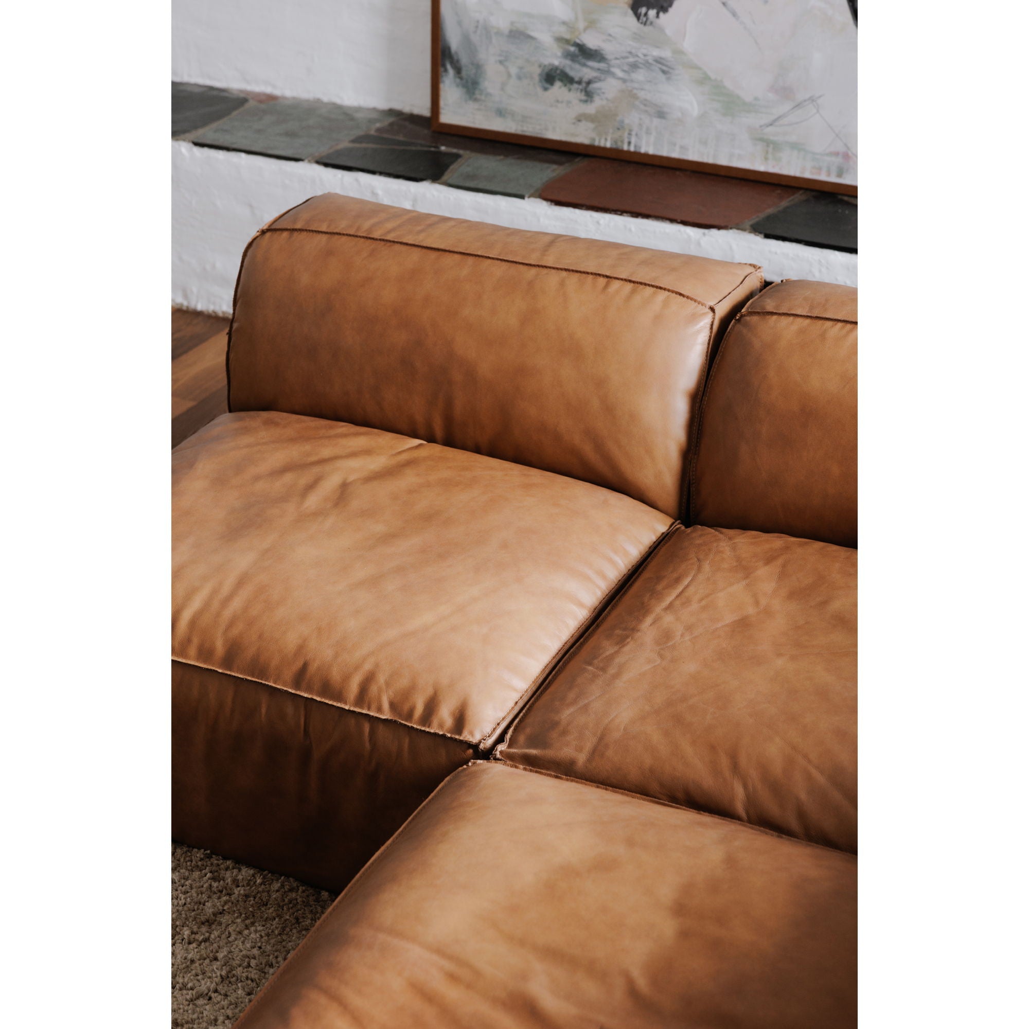 Form - Leather Corner Chair - Sonoran Tan