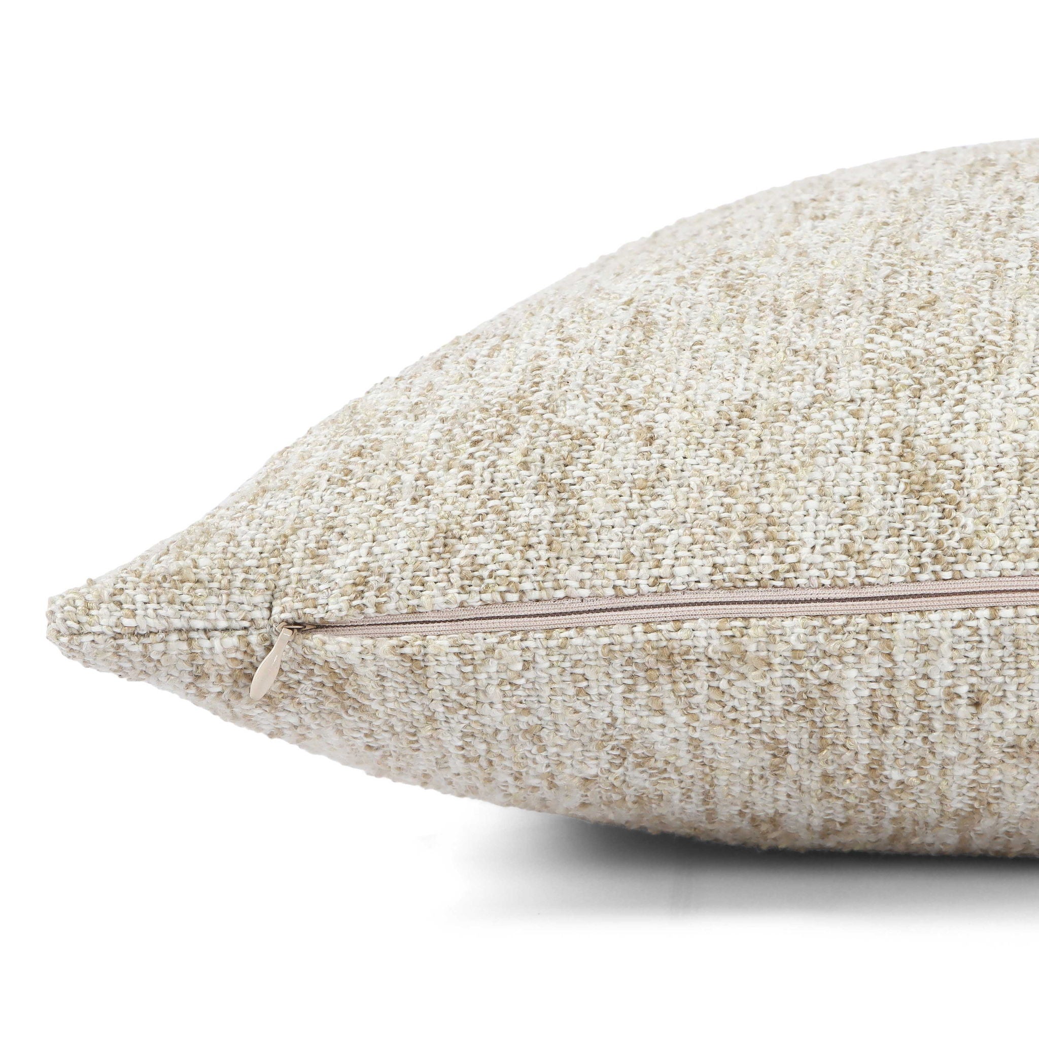 Poh - 20" Boucle Square Accent Pillow - Washed Beige