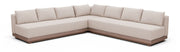Solace - Olefin Performance Fabric 3 Piece Outdoor Patio Modular Sectional (2 Sofas & Corner Chair)