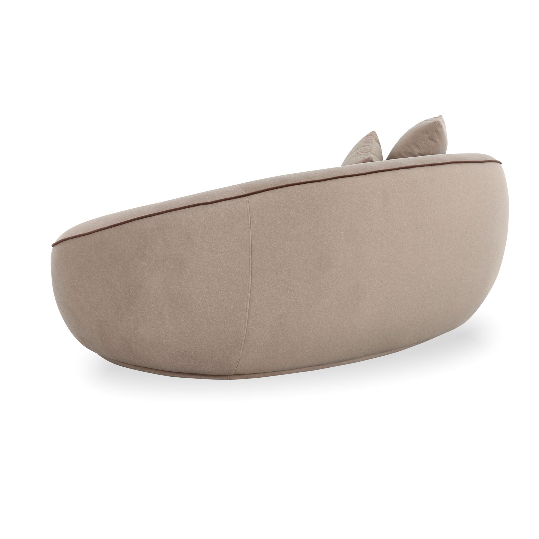 Jenny - Faux Mohair Loveseat - Taupe