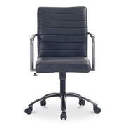 Roy - Leather Office Chair - Black