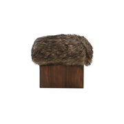 Serge - Ottoman Faux Fur - Brown