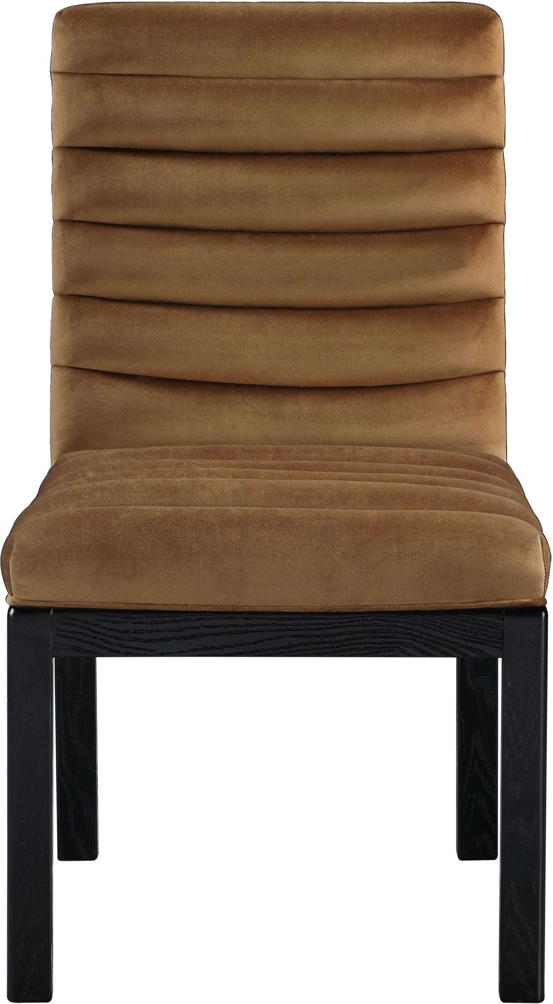 Evelyn - Dining Chair With Black Legs - Saddle