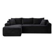 Cloud Modular Sectional Sofa Couch With L-Shape Chaise, Upholstered Couches For Living Room - Black
