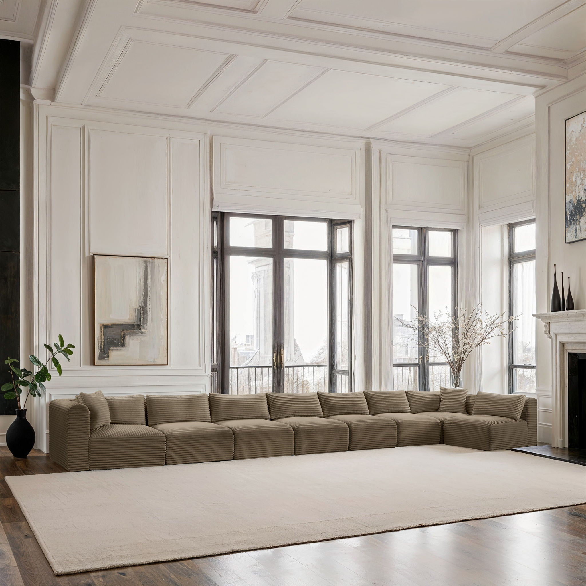 Shaggy - Fabric 8 Piece Modular Sectional