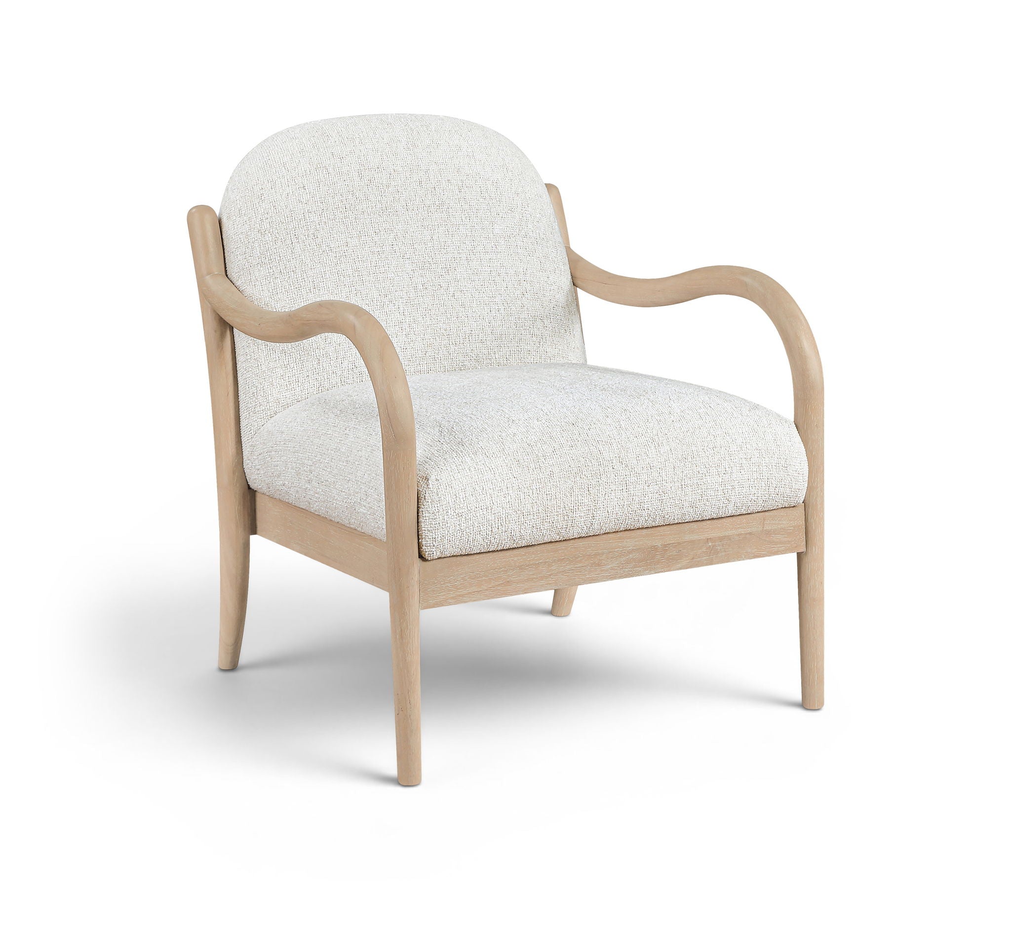 Helmsley - Performance Fabric Upholstered Accent Chair - Cream / Natural