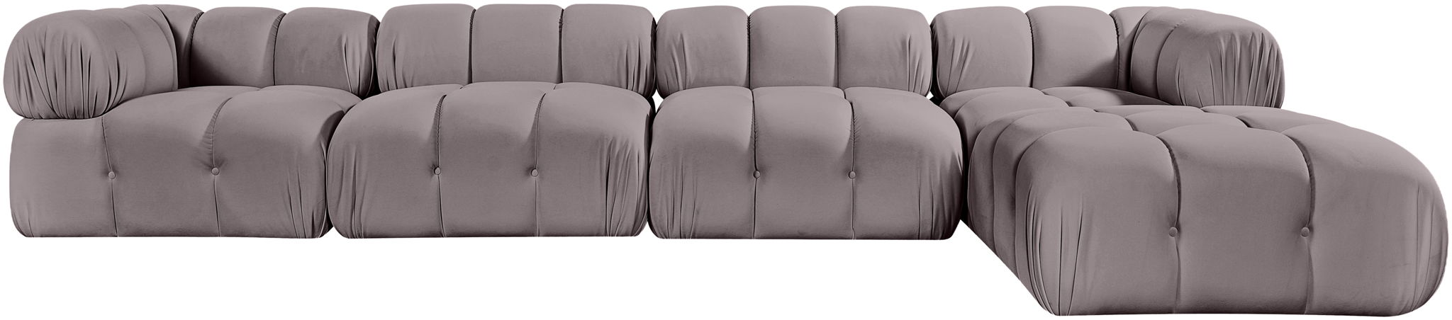 Orin - Fabric Velvet 5 Piece Modular Sectional