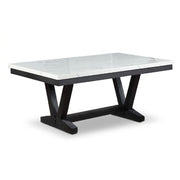 Dining Table With V - Legs Rectangular Furniture - Antique Black