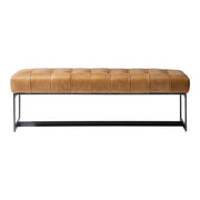 Wyatt - Leather Bench - Beige