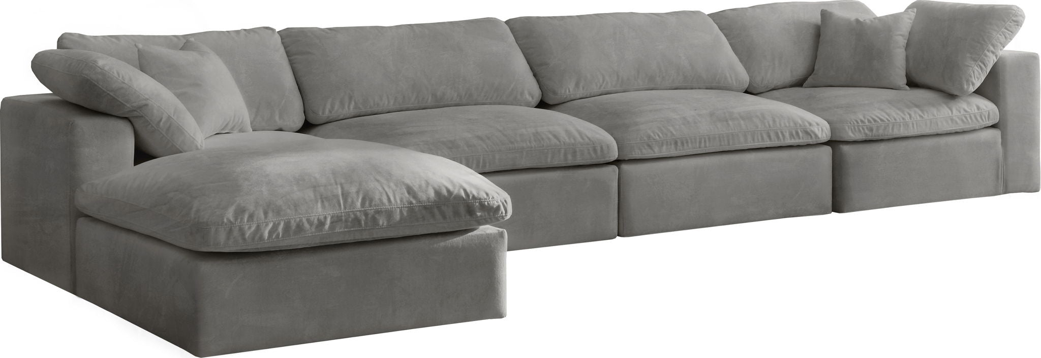 Cozy - 5 Piece Modular Sectional With Chaise