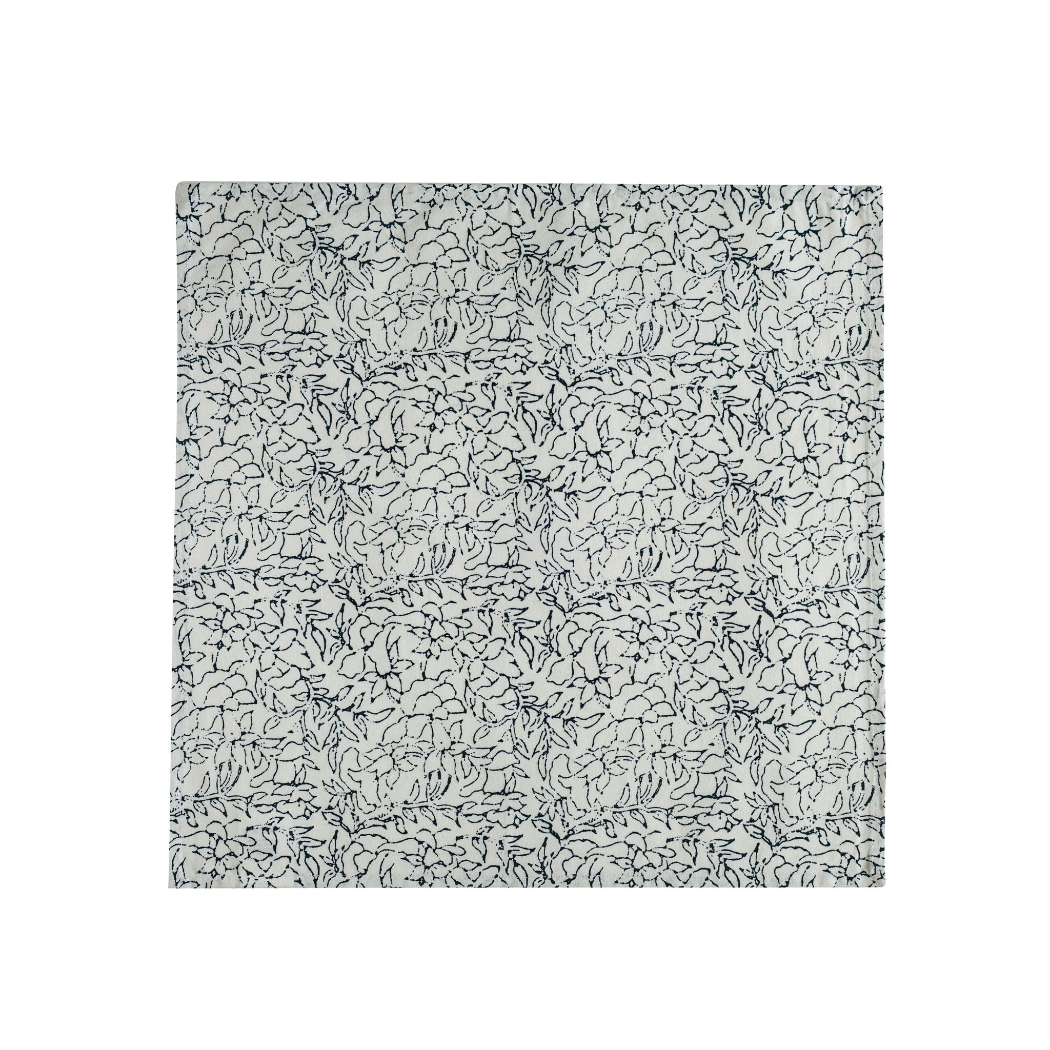 Crissy - Cotton Canvas Printed Napkins (Set of 4) - Inked