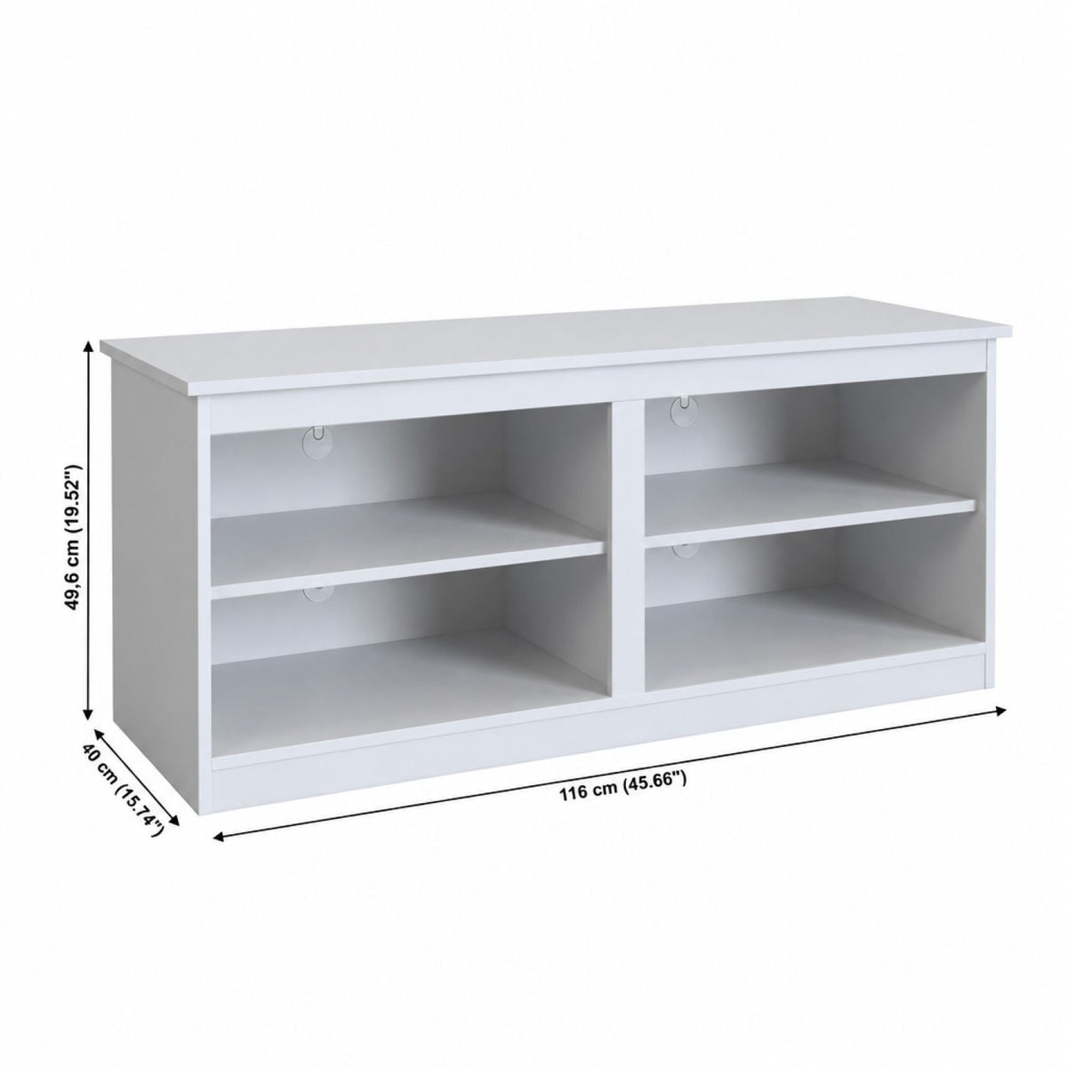 TV Stand For TVs Up To 50" With Open Shelves And Cable Management