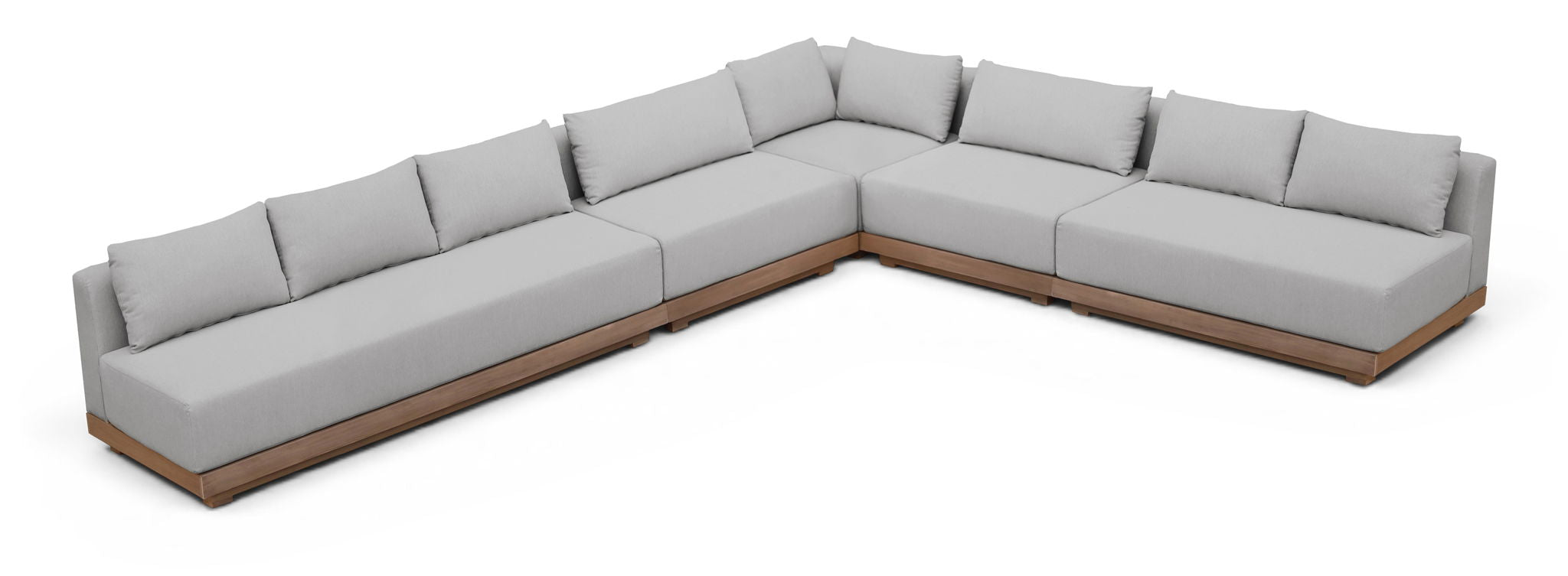 Solace - Olefin 5 Piece Outdoor Patio Modular Sectional