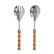 Bamboozled - Stainless Steel Salad Serving Spoons (Set of 2) - Pearl Silver
