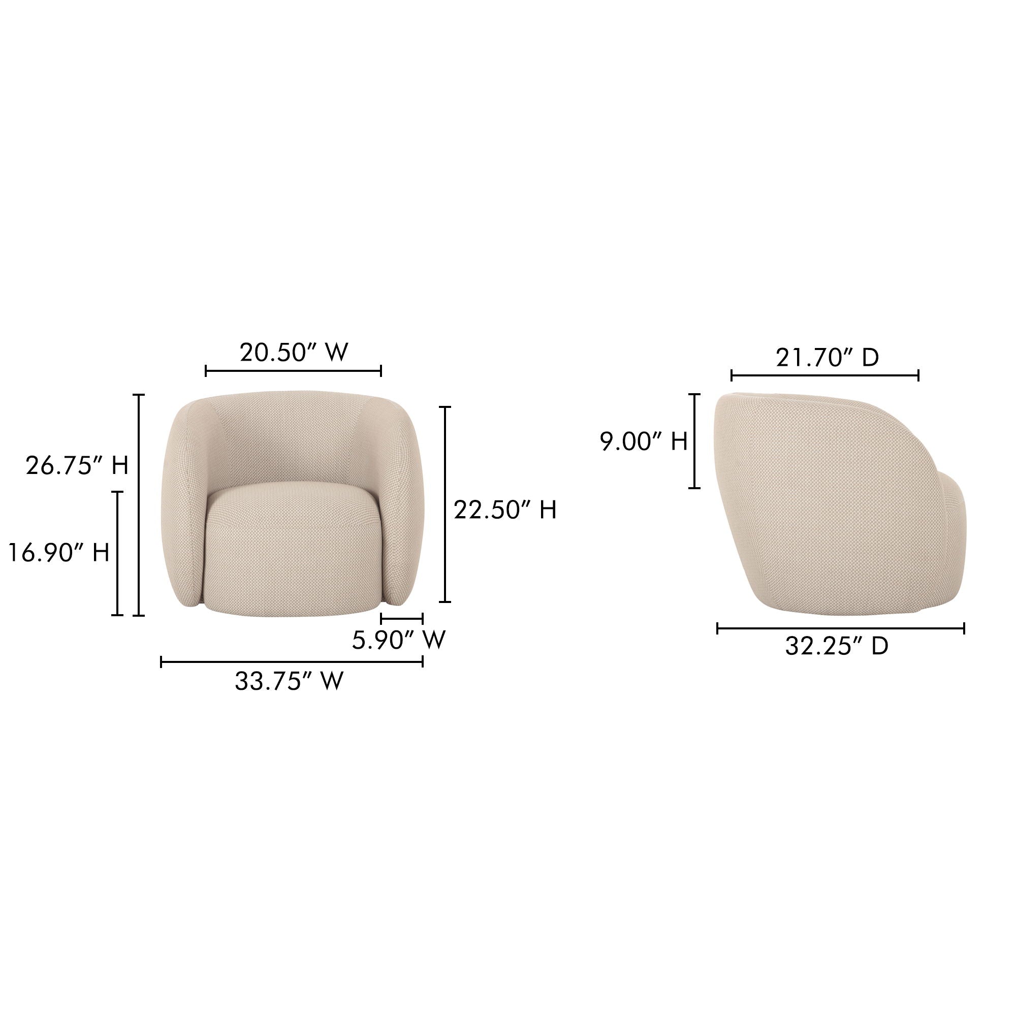 Rae - Outdoor Accent Chair - Beige