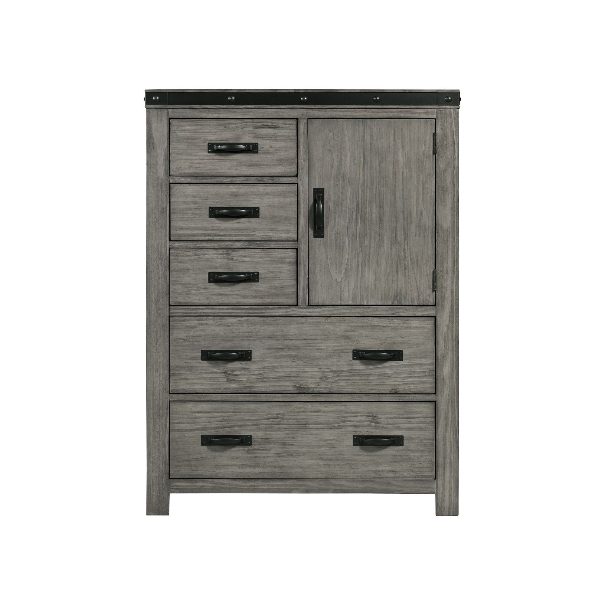 Wade - 5-Drawer Gentlemen Chest - Black Finish