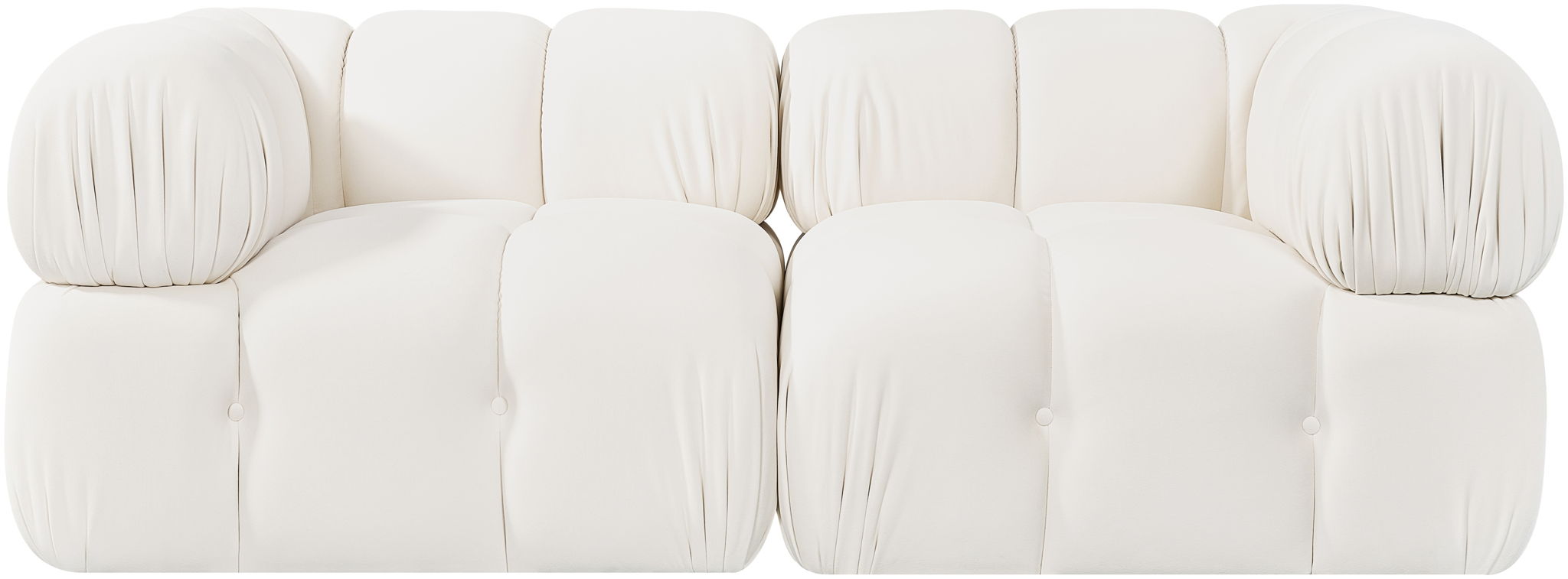 Orin - Velvet Performance Fabric Upholstered 2 Piece Modular Sofa (2 Corner Chairs)