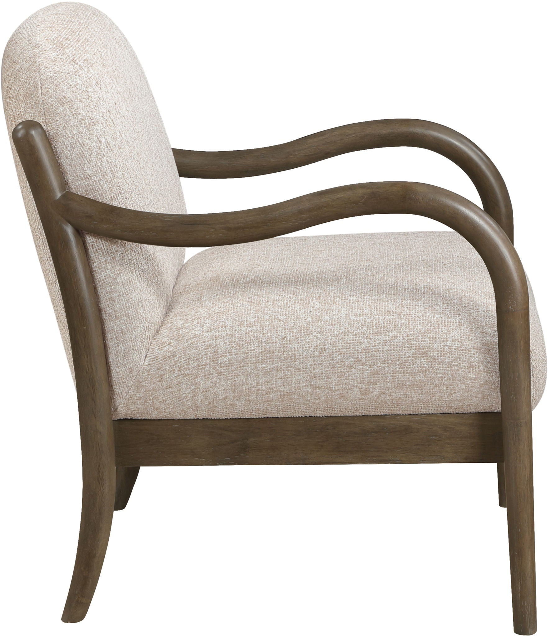 Helmsley - Performance Fabric Upholstered Accent Chair - Brown Frame