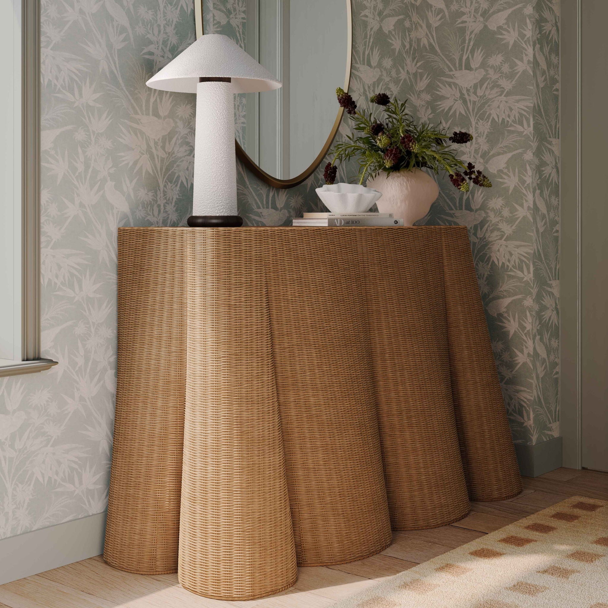Egan - Rattan Console Table - Natural