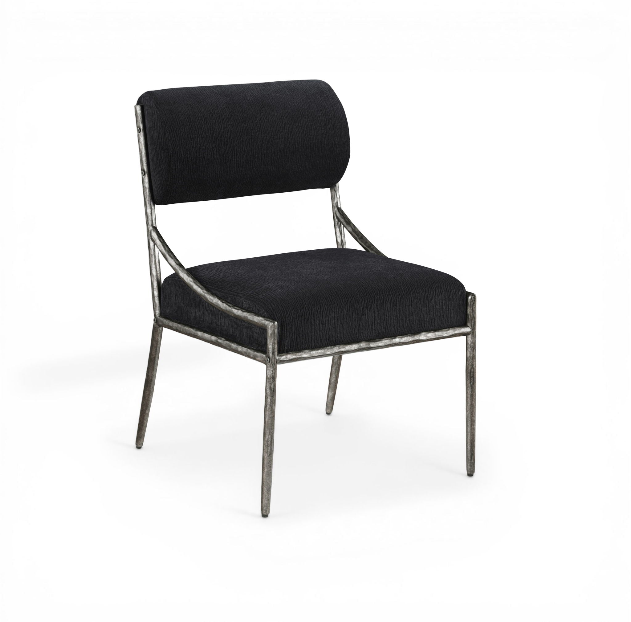 Bastille - Upholstered Dining Side Chair (Set of 2) - Silver Frame