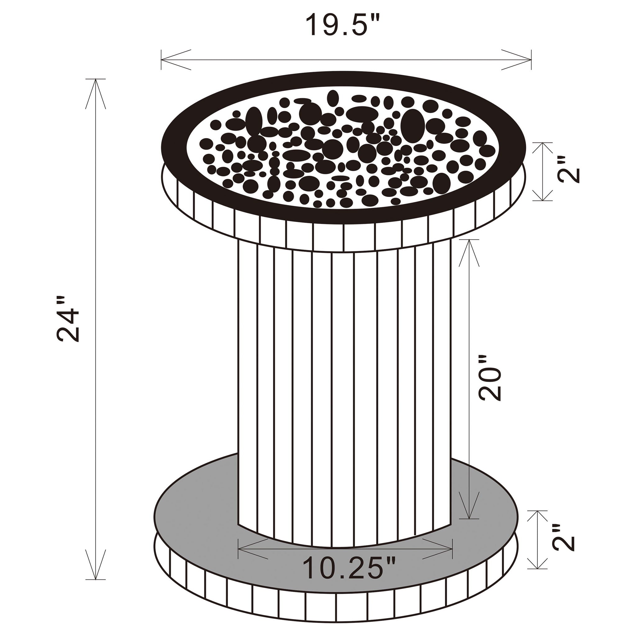Rose - Side Table - Clear