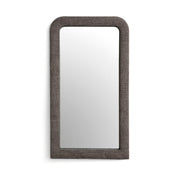 Heidi - Oversized Upholstered Floor Mirror In Textured Fabric