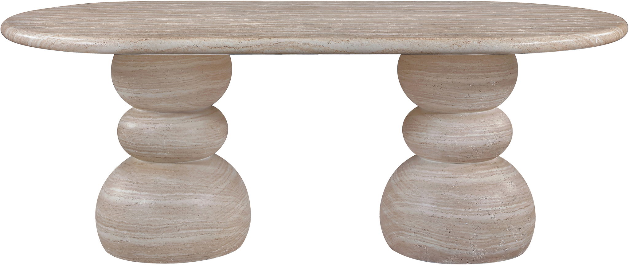 Navo - Indoor/Outdoor Dining Table - Travertine