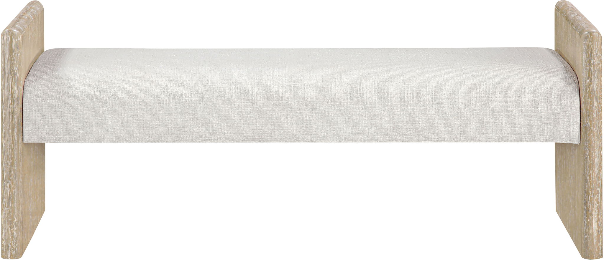 Hickory - Fabric Upholstered Bench - Natural Frame