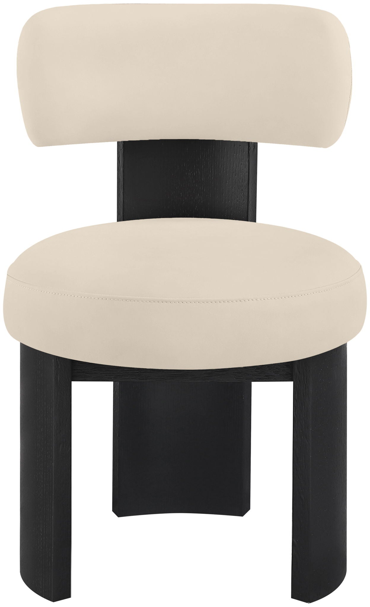 Atelier - Vegan Leather Upholstered Dining Chair (Set of 2) - Black Frame