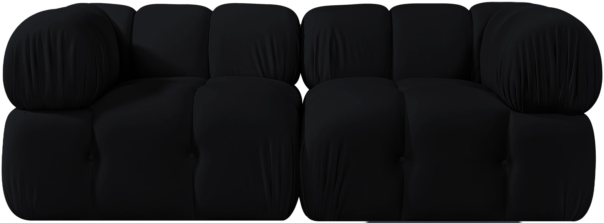 Orin - Velvet Performance Fabric Upholstered 2 Piece Modular Sofa (2 Corner Chairs)