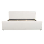 Luxury Upholstered Bed Frame With Curved Headboard & Footboard