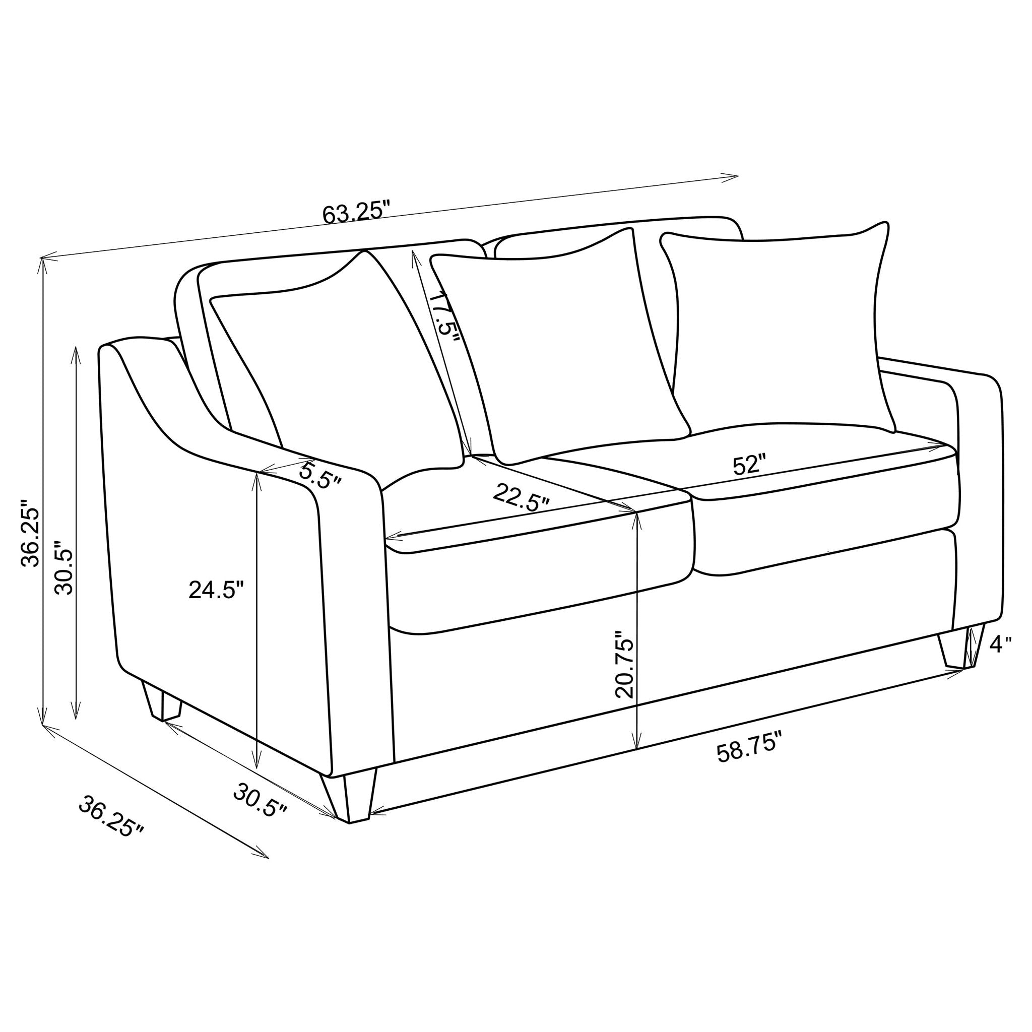 Mackenzie - 3 Piece Sofa Set - Beige