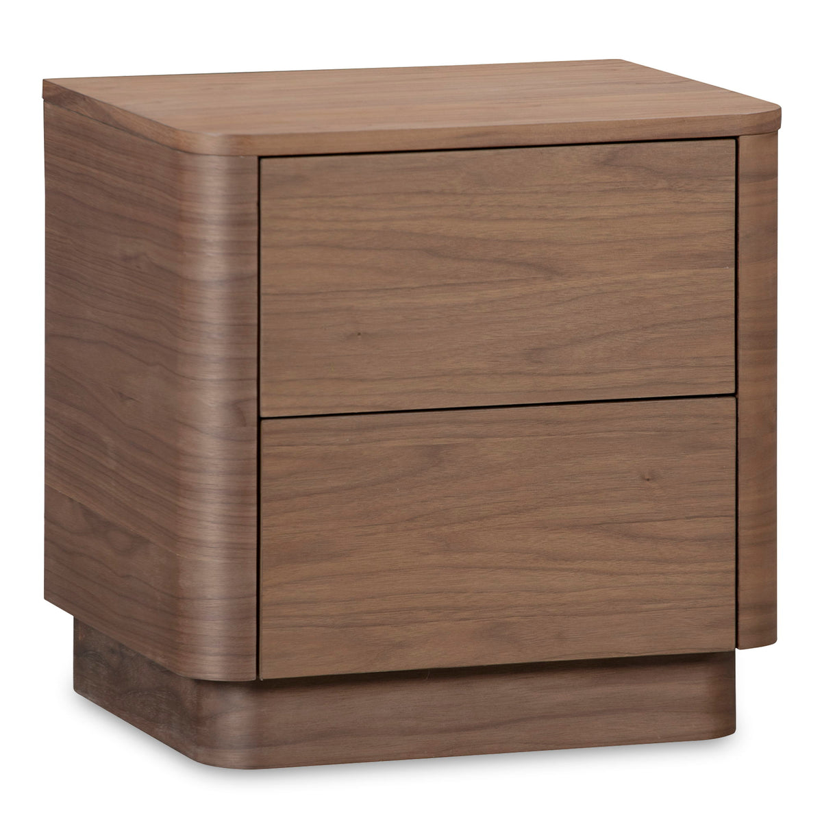 Round Off - Tall Nightstand - Walnut