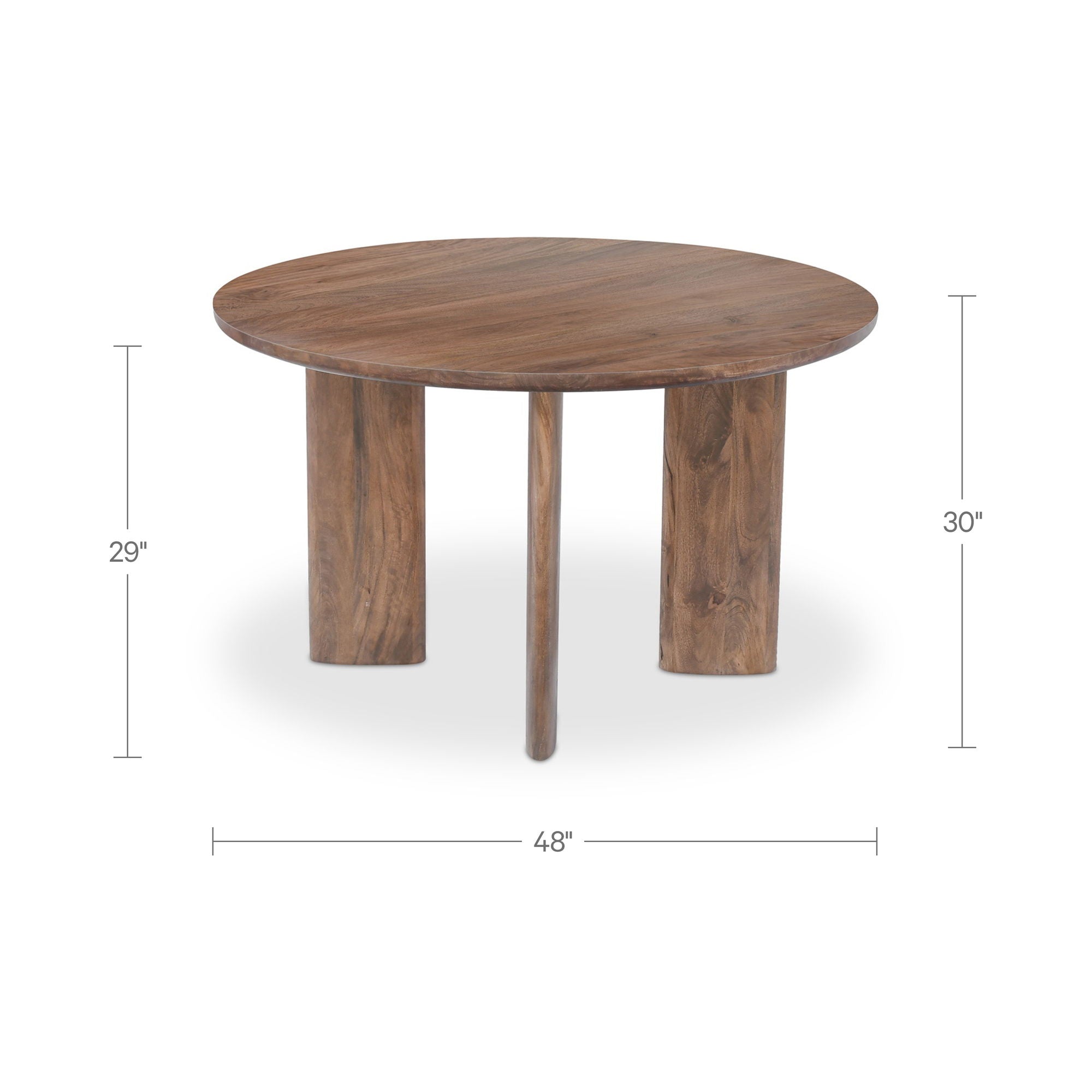Lia - Round Dining Table - Dark Brown