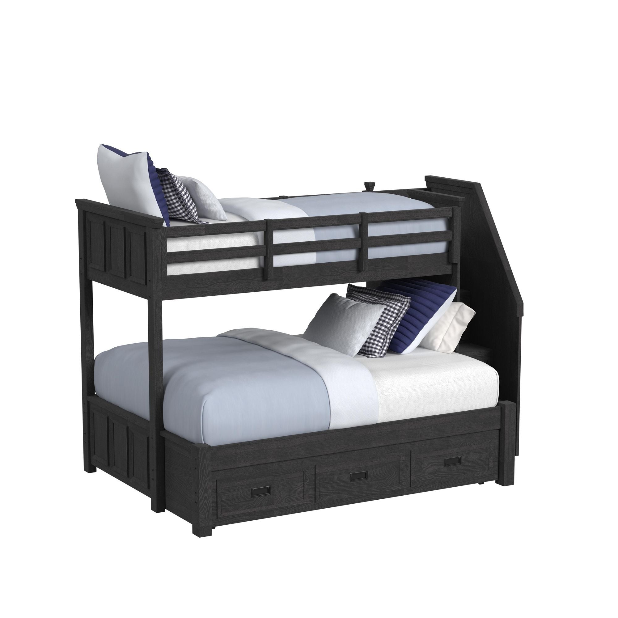 Hampton Kids - Bunk With Staircase And Trundle Bedroom Set