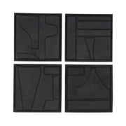 Alva - Wall Sculpture (Set of 4) - Black