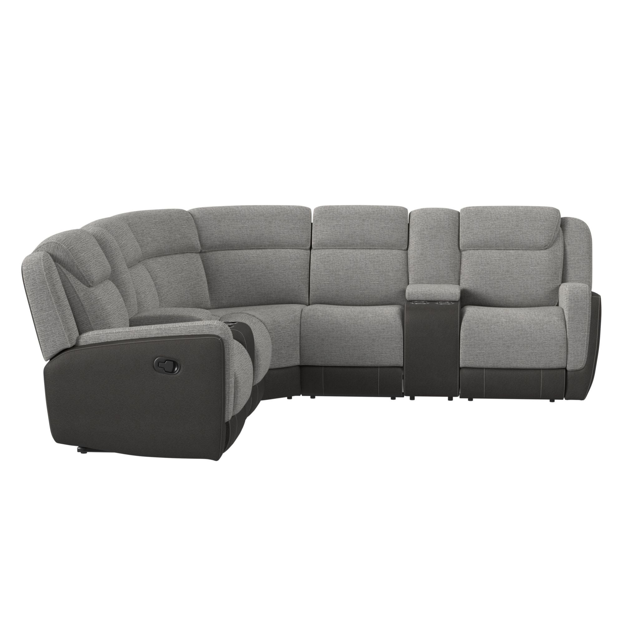 Hornet - 3 Piece Motion Sectional Set With Console And 2 Recliners