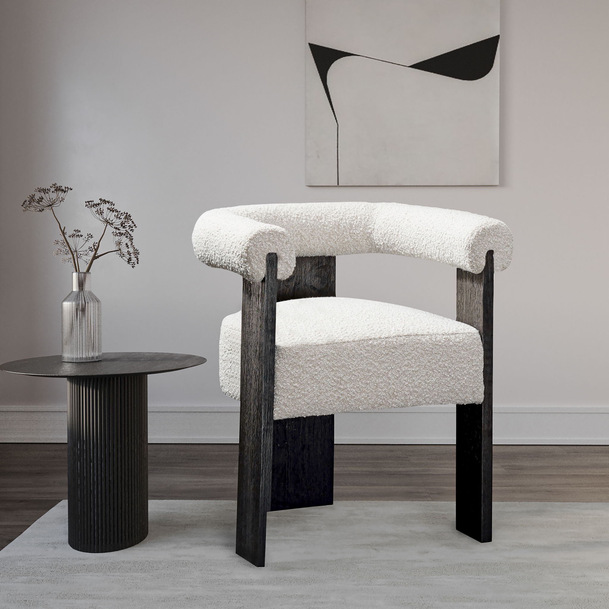 Barrel - Dining Chair - Black Legs