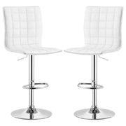 Ashbury - Upholstered Adjustable Bar Stool (Set of 2) - White