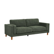 Upholstered Square Arm Sofa - Dark Green