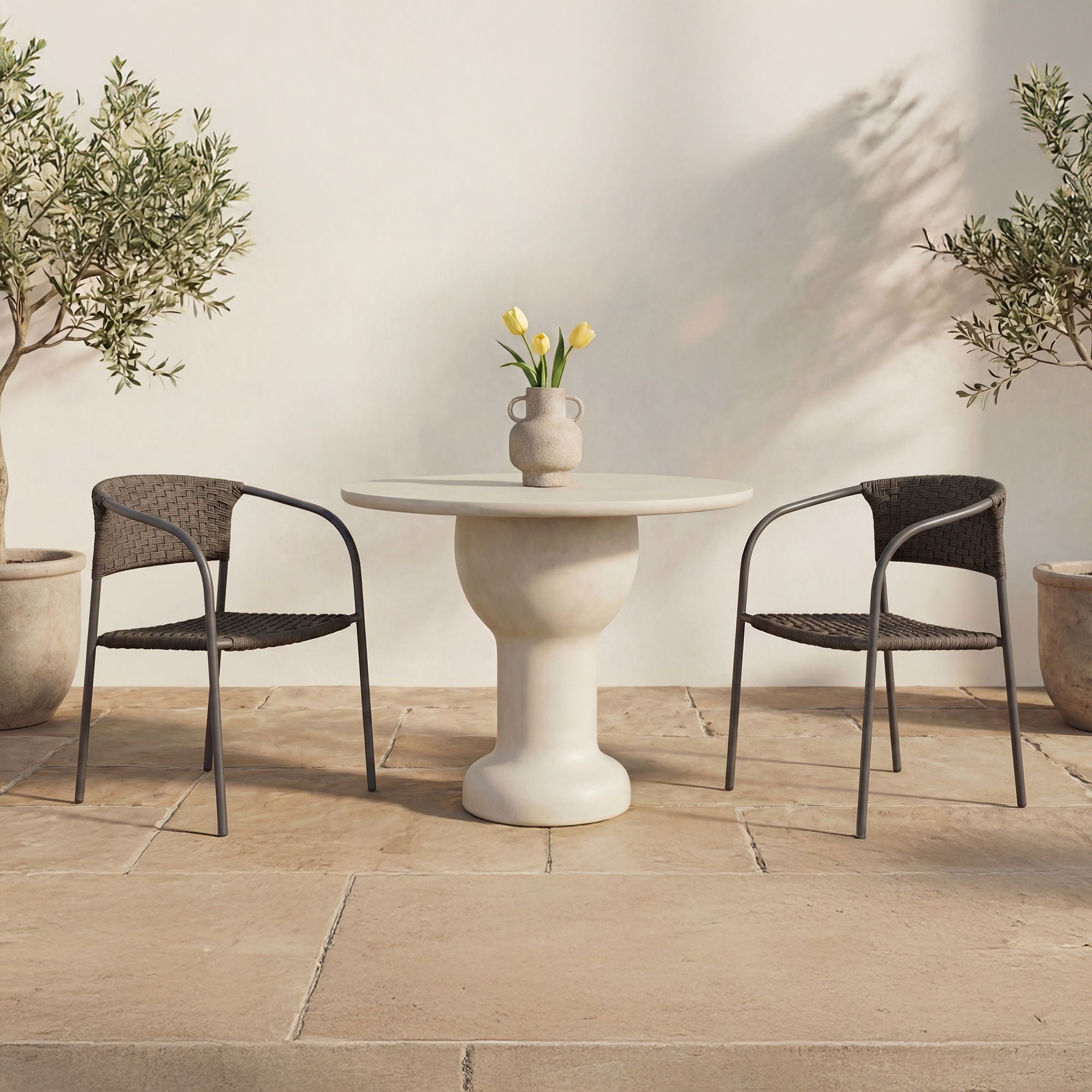 Zola - Outdoor Dining Chair (Set of 2) - Dark Brown