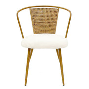 Dining Chairs With Wing Back Design For Kitchen (Set of 2) - Beige / Brown