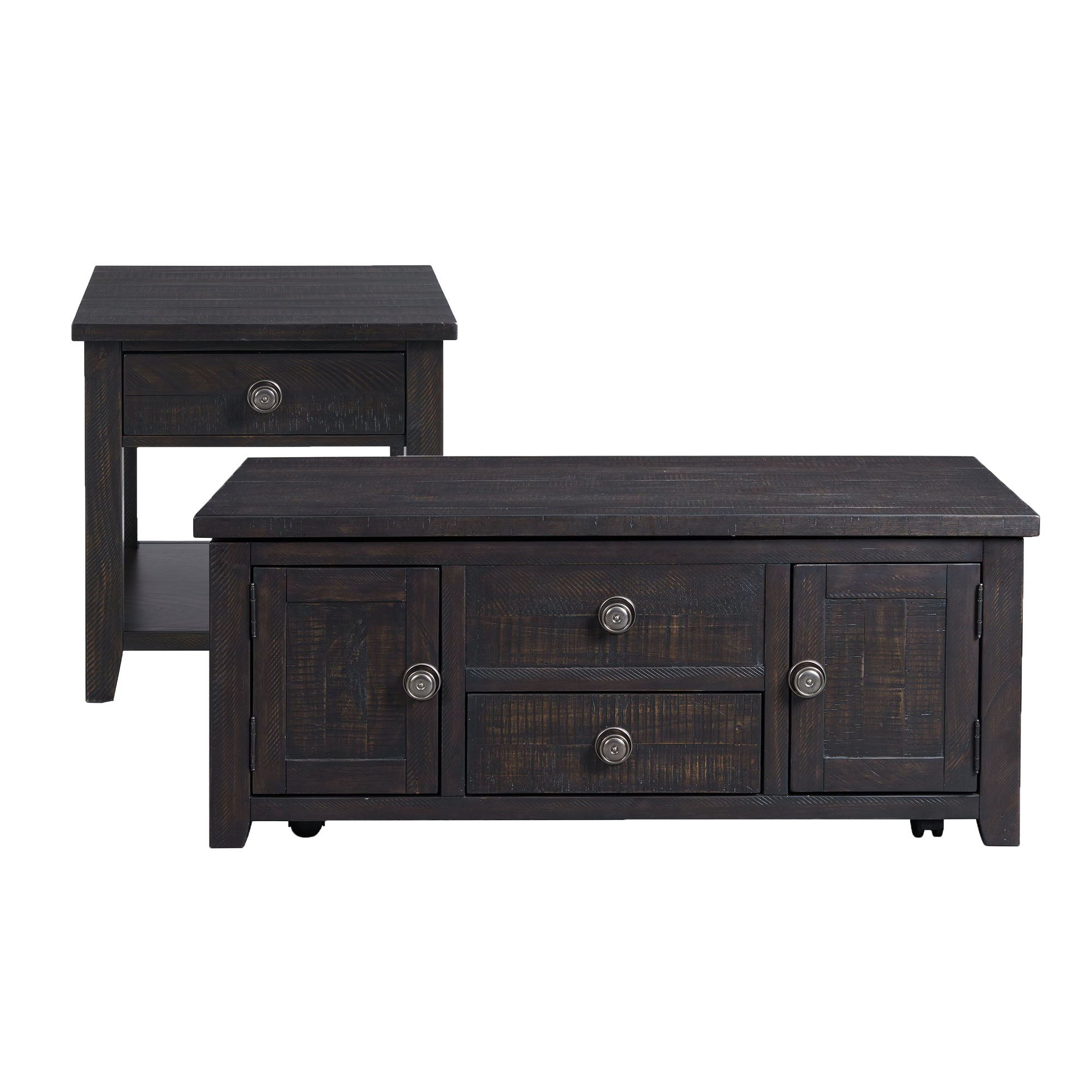 Kendyl - 2 Piece Occasional Table Set Coffee Table & End Table - Espresso