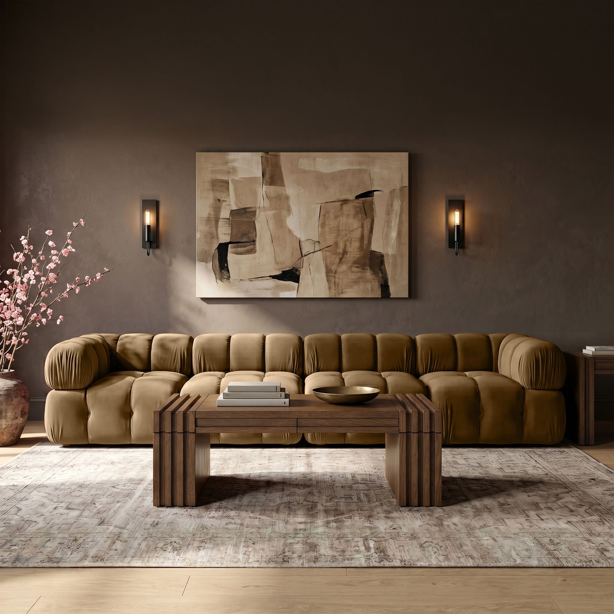 Orin - Fabric Velvet 4 Piece Modular Sofa