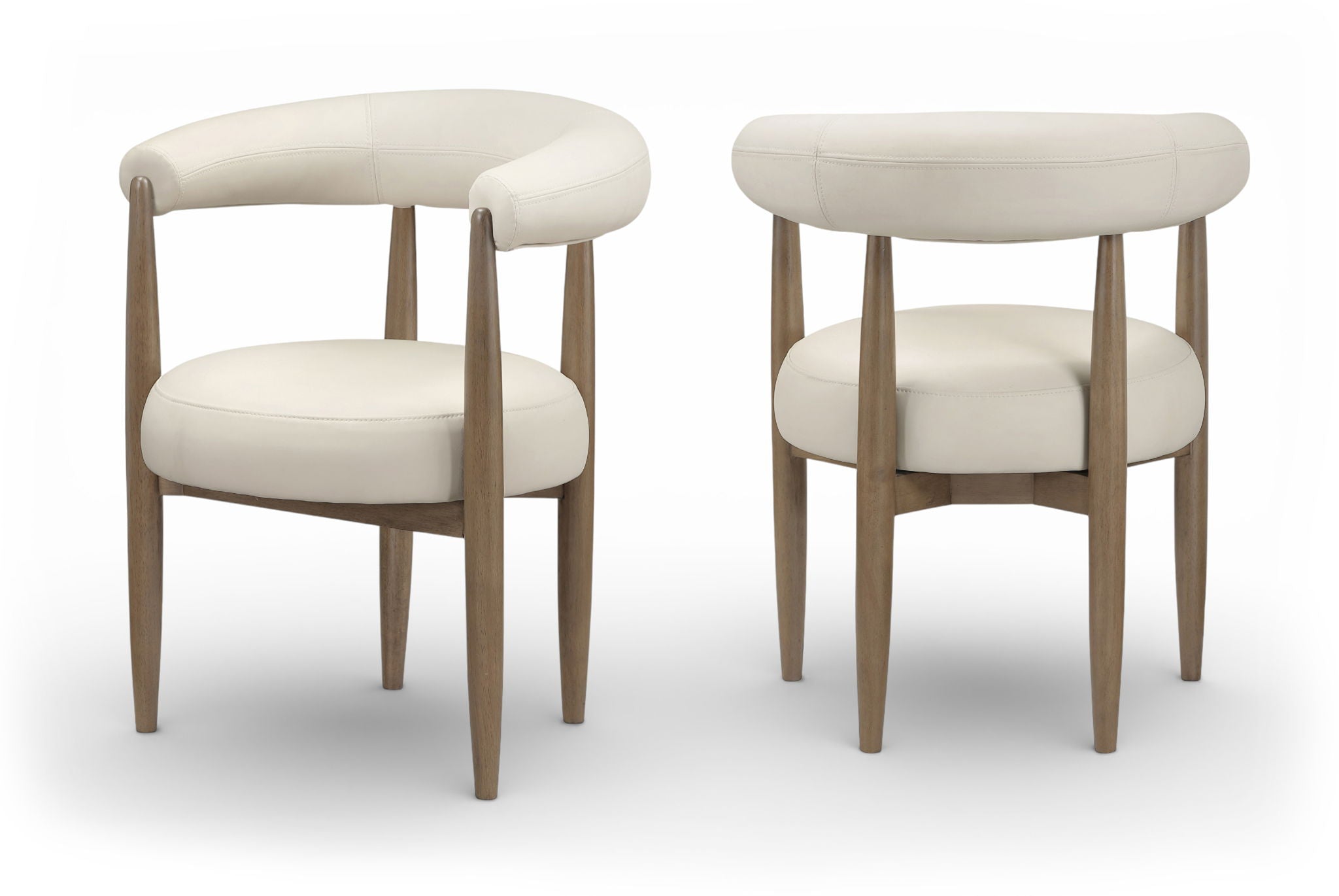 Sable - Vegan Leather Upholstered Dining Chair (Set of 2) - Brown Base