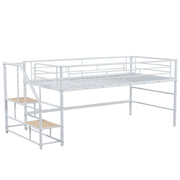 Loft Bed With Storage Stairs And Metal Frame