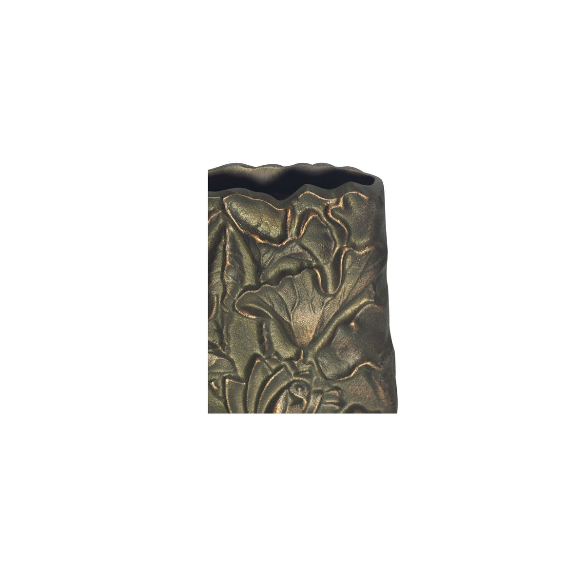 Sabine - Cast Aluminum Vase - Antique Brass