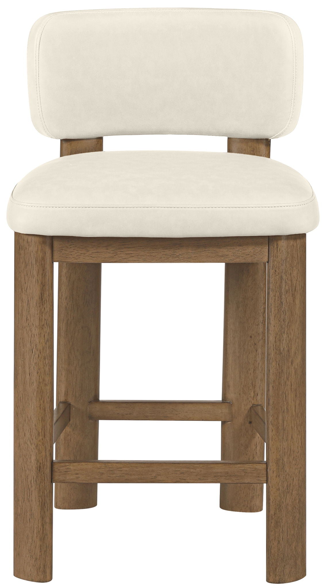 Paloma - Faux Leather Upholstered Counter Stool (Set of 2) - Brown Frame